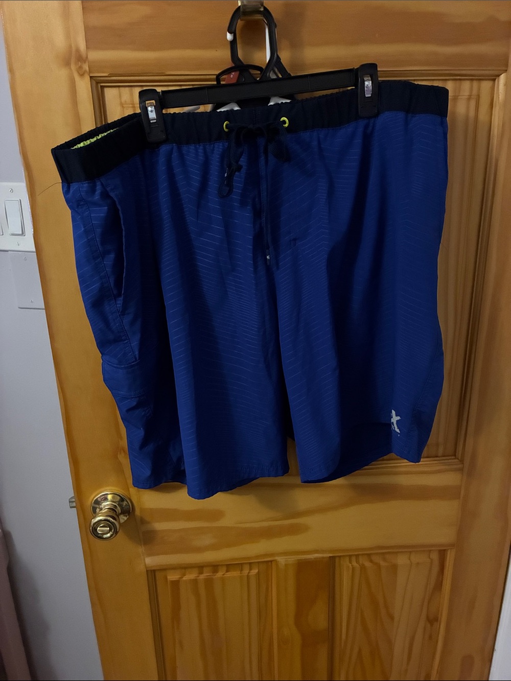 ZeroXposur Blue Swim Board Shorts with Black Waistband